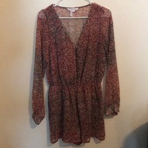 BCBG longsleeve romper w/ pockets